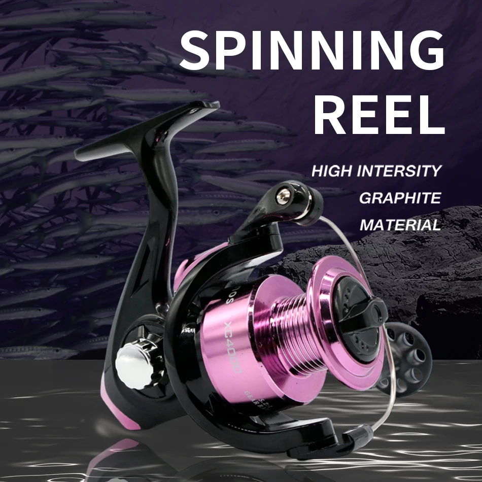 ROOBLINOS-carrete de pesca giratorio XC, de plástico ligero, para agua salada, carpa, trucha - imagen 2