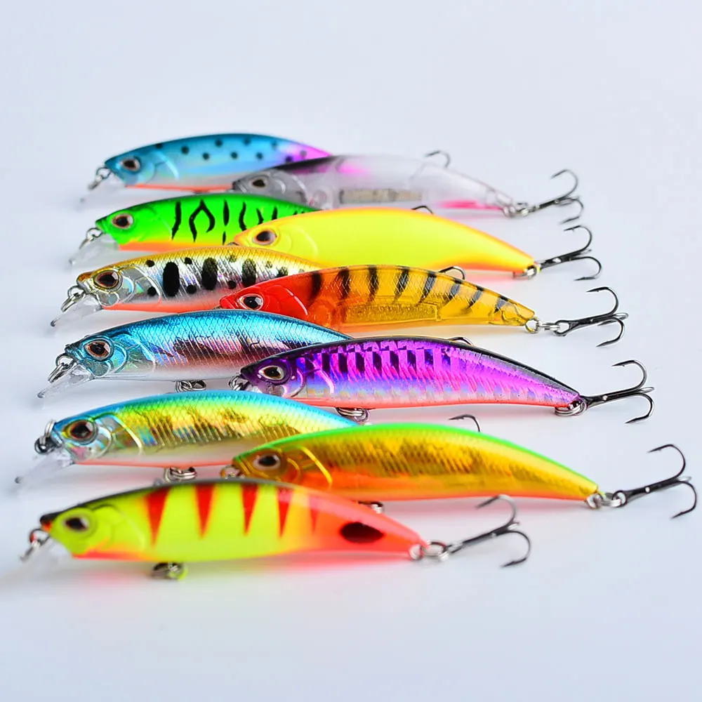 Señuelo de pesca Minnow, 6cm, 6,2g, cebo duro Artificial que se hunde, Wobblers de lubina, señuelos Crankbait, Lucio, anzuelos triples, aparejos - imagen 3
