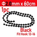 1pc Black 2l0mm