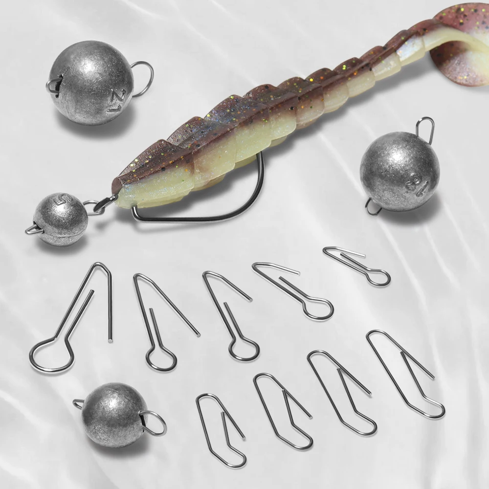 Spinpoler-plomo Cheburashka desmontable de acero inoxidable, aguja de alambre de Pin Central para señuelo suave, accesorios de pesca - imagen 5