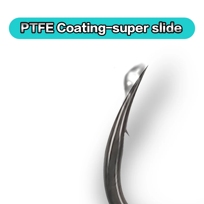 10PCS Karpervissen Haak voor Hair Rig Chod Rig Micro Prikkeldraad Maat 2/4/6/8 PTFE Coating Ultra Sharp Karper Haak Visgerei Apparatuur - imagen 3