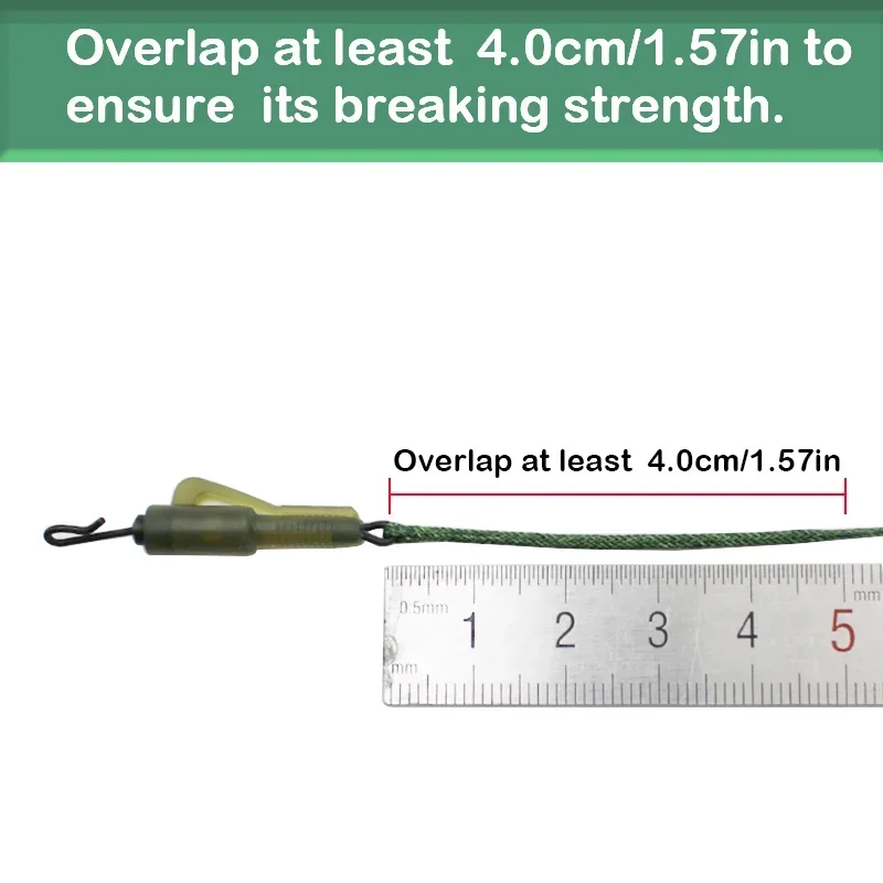 Línea líder de pesca de carpa, 10m/60lb, aparejos de pelo de carpa, 2 colores, 16x, súper apretado, sin plomo, para aparejos de sedal de pesca gruesa de carpa - imagen 4