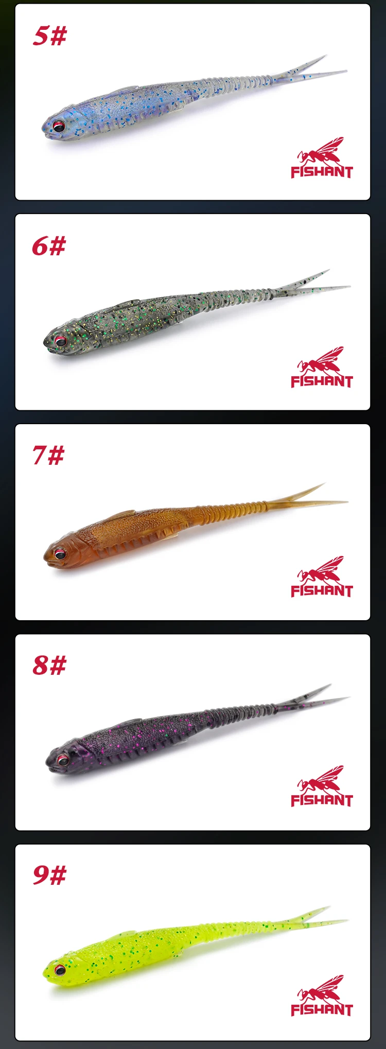 Explore la diversa gama de señuelos de pesca de red con varios colores y tamaños para una experiencia de pesca mejorada