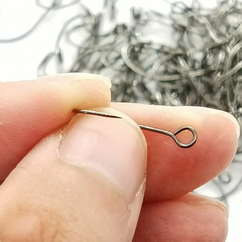 Mini anzuelo de pesca de acero de alto carbono, gancho único para señuelo, cuchara, carpa, afilado, anzuelo de pesca con anillo, aparejos de pesca, 10 piezas - imagen 5
