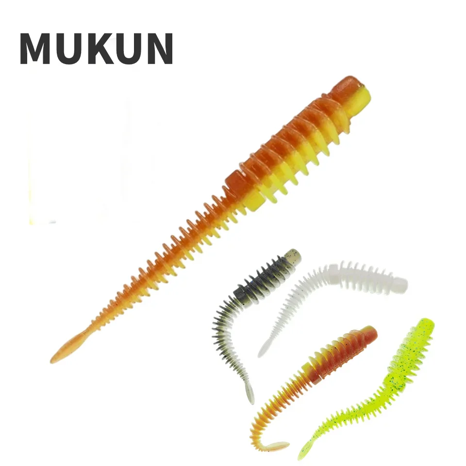 15 Uds cebo blando 75mm/1,8g Señuelos de pesca gusanos TPE señuelos blandos adecuados para pesca de lubina Texas Rigs Carolina Rigs Neko - imagen 3