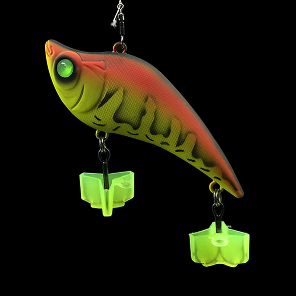 50 piezas 1 #2 #3 #4 #5 # anzuelos triples de pesca, funda protectora de seguridad, fundas de ganchos para Bonnets, Blanco/verde - imagen 3