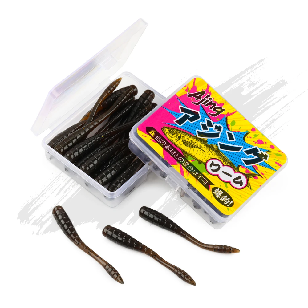 Spinpoler 4,8 cm Ajing señuelo de pesca suave Mini cebo de plástico Tpr Rockfishing Stream río mar depredadores más pequeños aparejos de tiro de gota - imagen 5