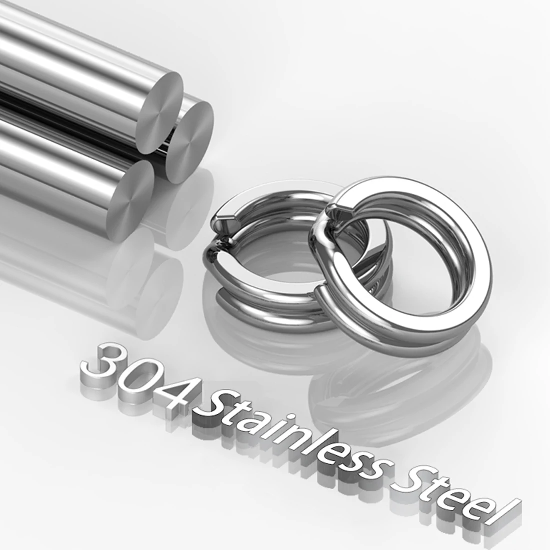 FishTrip-anillos divididos para pesca, paquete de 30 ~ 200, anzuelo de señuelo de agua salada de alta resistencia de acero inoxidable, conector de pesca, aparejos terminales - imagen 3