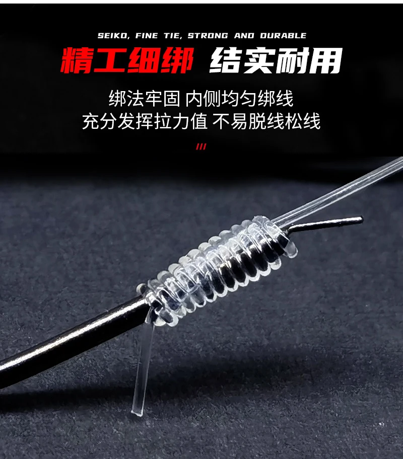 La fuerza de la corbata fina logra nudos duraderos y seguros con facilidad