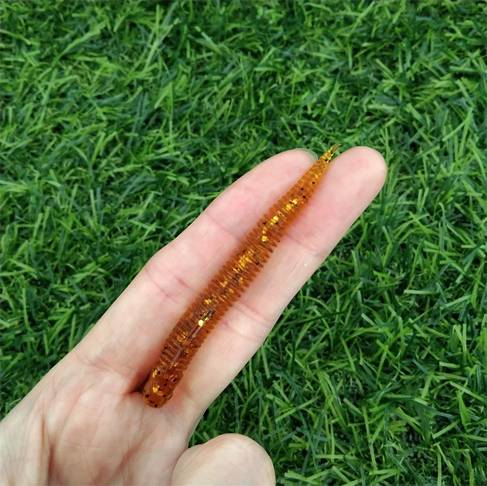 Swolfy 7cm/1,3g 5cm/0,5g señuelos blandos gusanos de silicona cebos Jigging Wobbler Señuelos de pesca Swimbaits artificiales para aparejos de carpa lubina - imagen 2