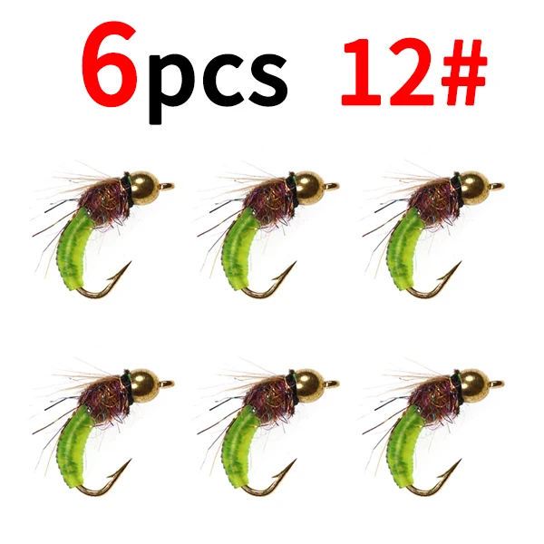 6pcs L green size 12