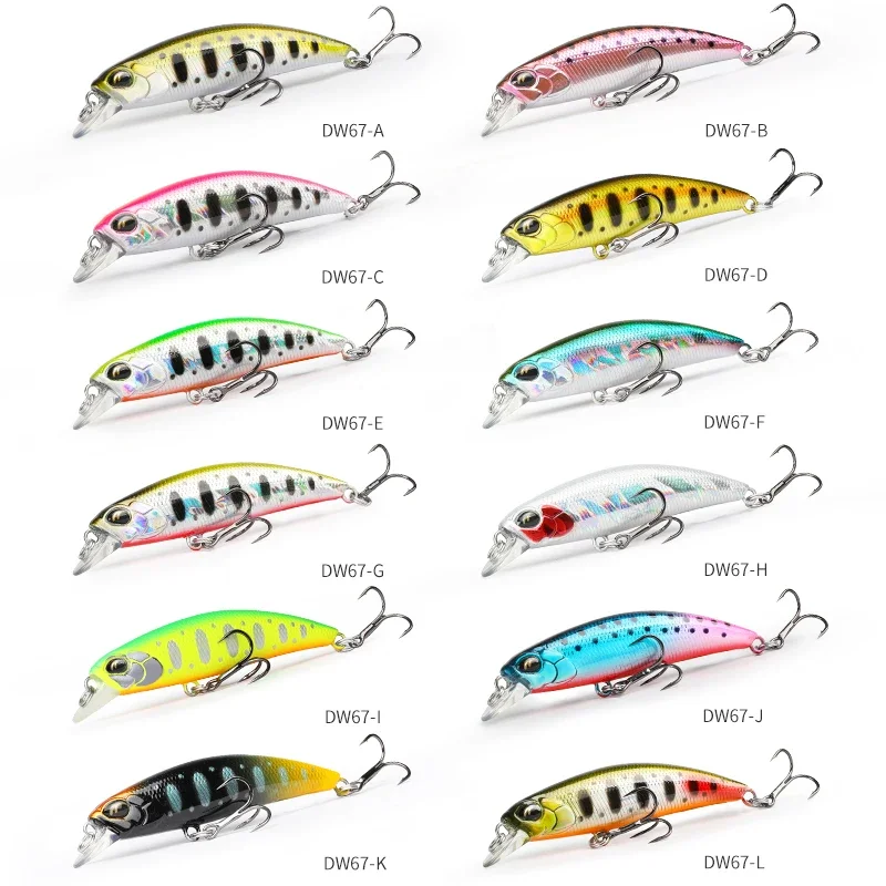 TSURINOYA 60S hundimiento Minnow señuelo de pesca DW67 60mm 6,1g cebo duro Artificial Lucio lubina trucha Jerkbait río Wobbler Crankbait - imagen 3