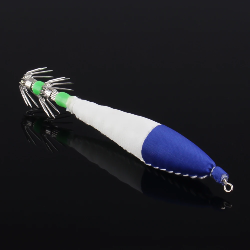 5 piezas 6,5 g/10,5 cm 4 # Anzuelo de pesca con cola luminosa, anzuelo de calamar de plástico, cebo de agua salada para captura de pulpo y sepia - imagen 4