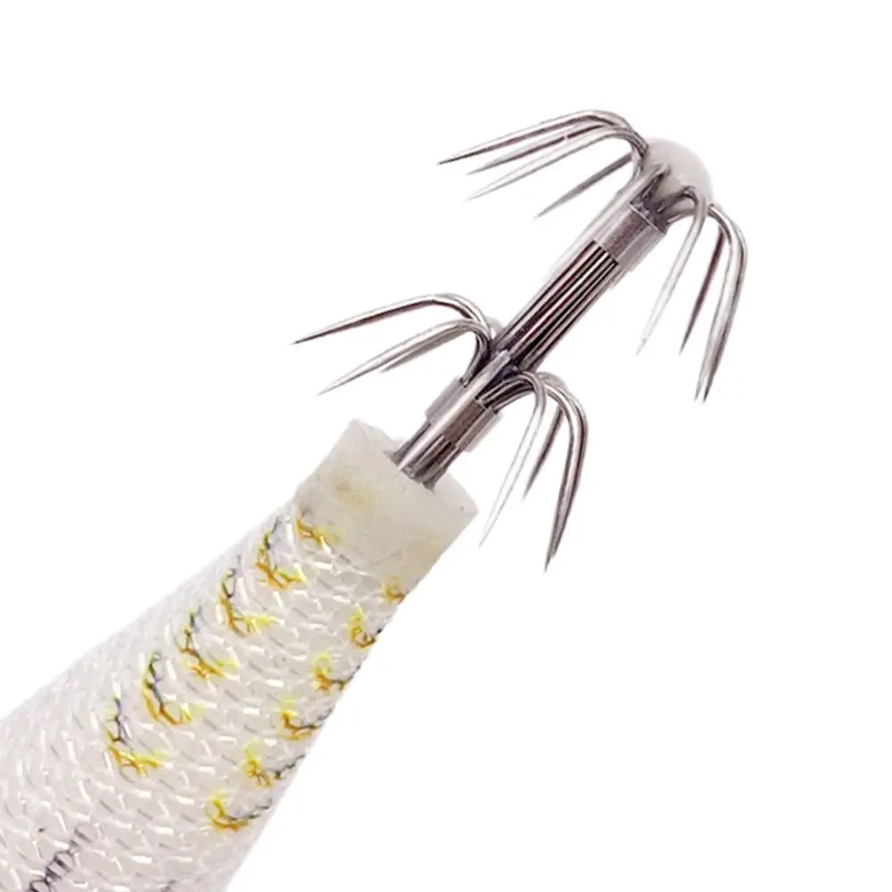 Señuelo de pesca Artificial, anzuelo de calamar noctilucente, sepia, Spinnerbait, camarón de madera para pesca marina, 6g, 8cm, 1 unidad - imagen 4