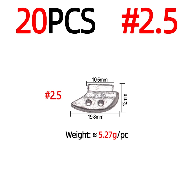 20pcs Size 2.5