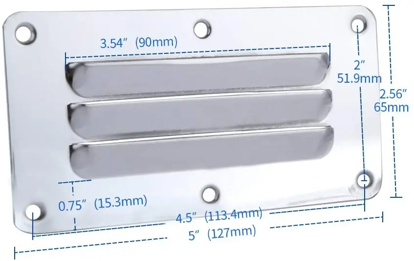 Cubiertas rejilla ventilación acero inoxidable para barco y yate - imagen 2