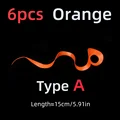 6 piezas de color naranja A