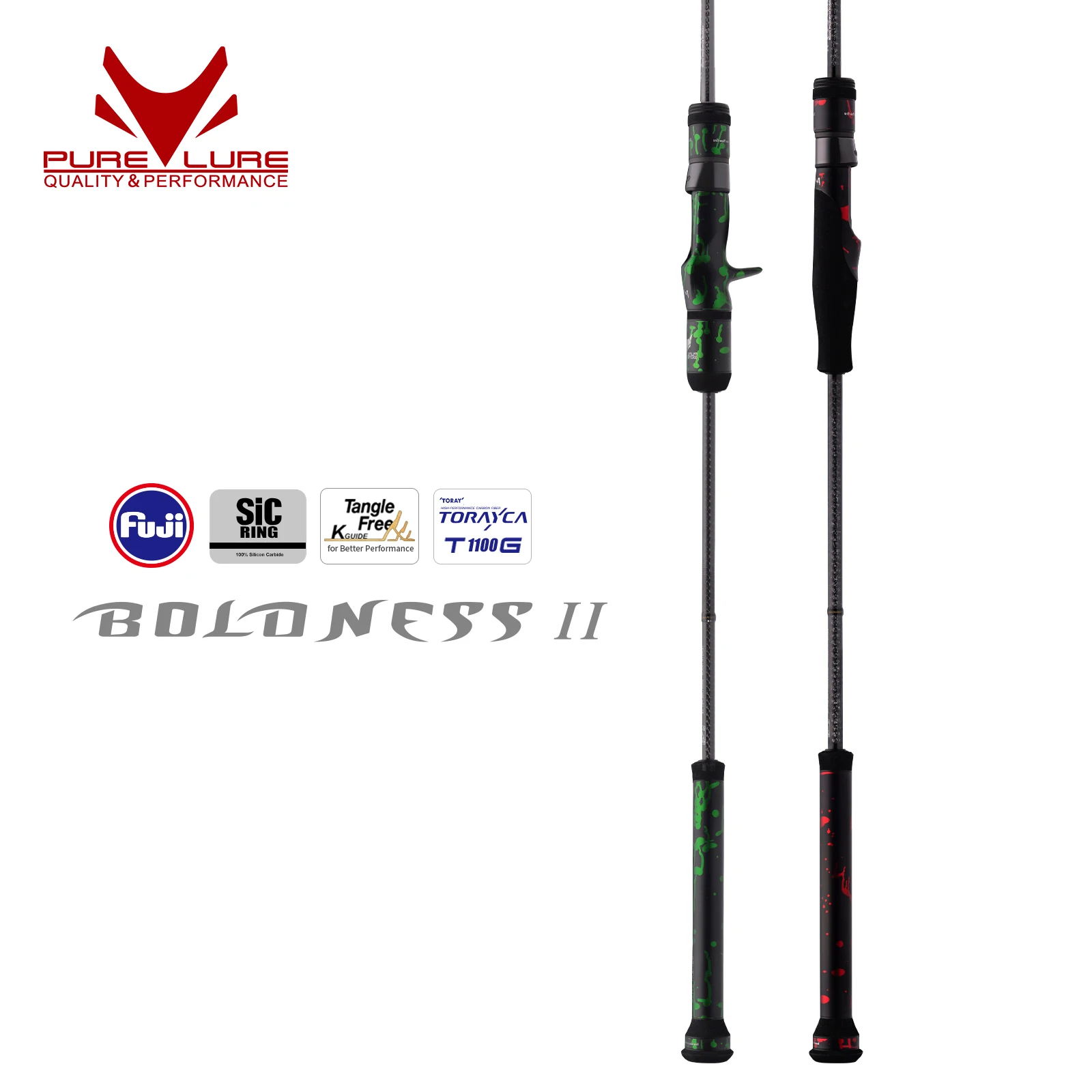 PURELURE BOLDNESS 2 caña de Jigging lenta 1,90 M 6,3 pies punta sólida agua salada Spinning Baitcasting para cañas de pescar de mar caña de pescar de barco - imagen 2