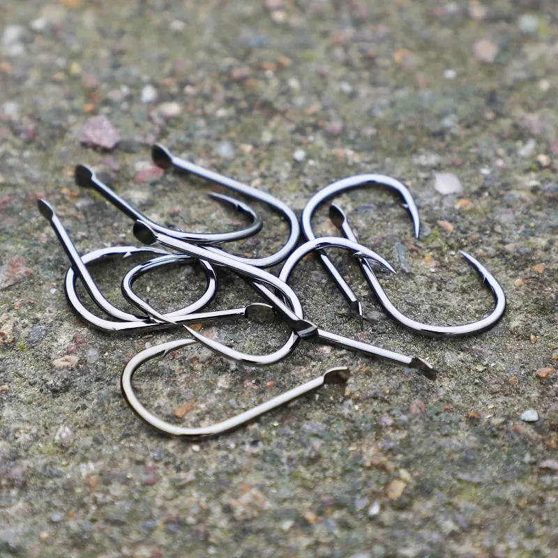 Sougayilang-anzuelos de Pesca de acero con alto contenido de carbono, 12 piezas, 8, 9, 12 - imagen 5