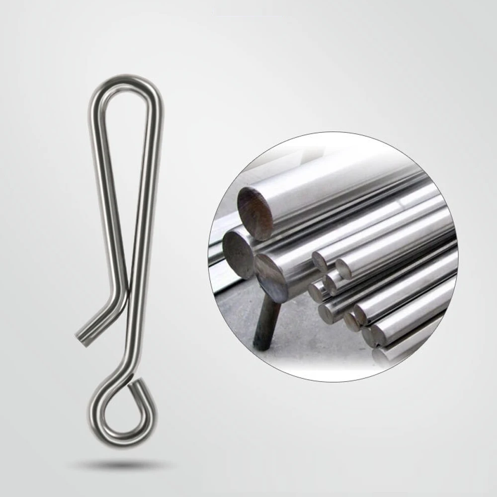 DNDYUJU 30/50/100pcs Stainless Steel Fishing Lure Snap Fishing Swivel Quick Buckle Fishing Barrel Swivel Pin Fishing Accessories - imagen 3