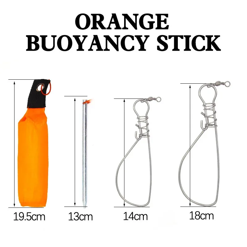 Hebilla de bloqueo de pesca, accesorios de pesca, cadena de acero inoxidable con flotador, cinturón de bloqueo de señuelo de peces vivos - imagen 3