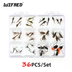 Wifreo Set Moscas Pesca – Ninfas, Secas y Paracaídas
