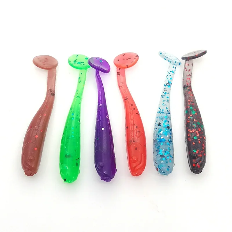 10 unids/lote Wobblers mini Ocean Rock pesca señuelos blandos cebos blandos de goma 3,5 cm gusano suave cebos artificiales lubina pez de silicona - imagen 5