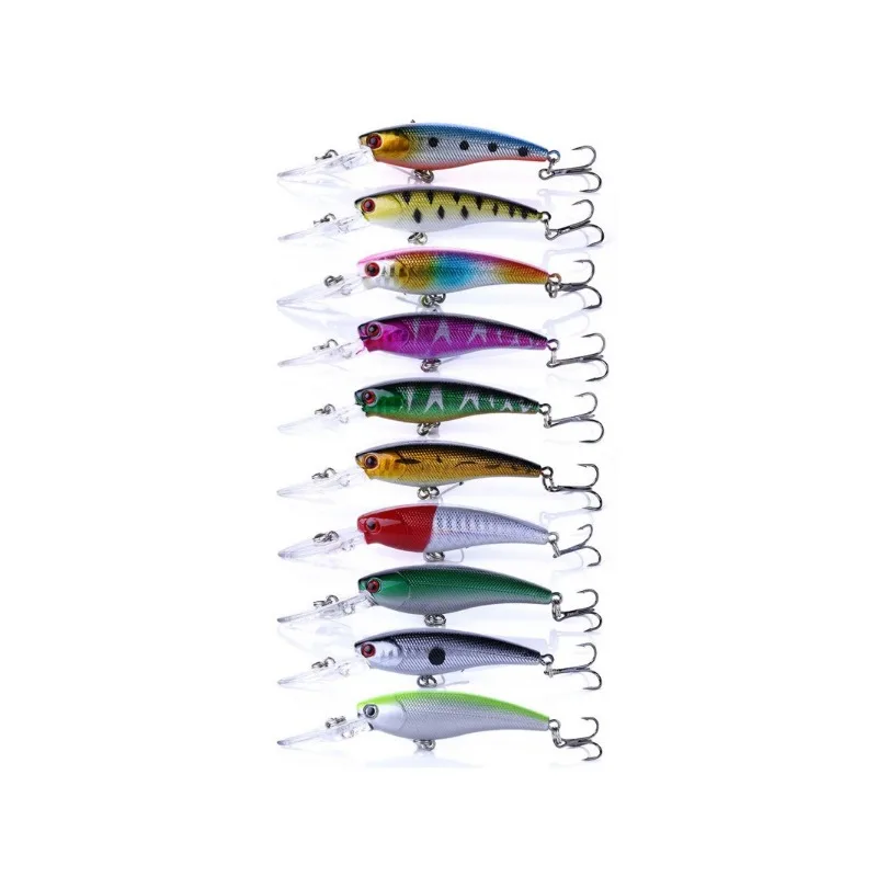 Luya cebo Mino de lengua larga, Micro objeto flotante, gota de largo alcance, cebo duro de plástico pequeño Milo, cebo falso con cuentas de sonido - imagen 4