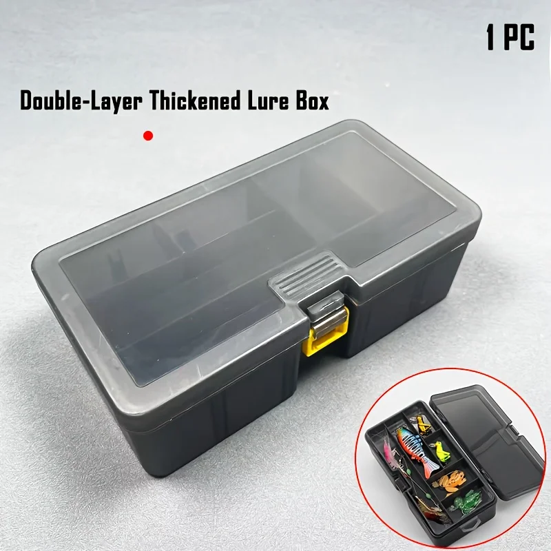 Caja de Pesca Reforzada Doble Capa – Portátil con Divisores Ajustables
