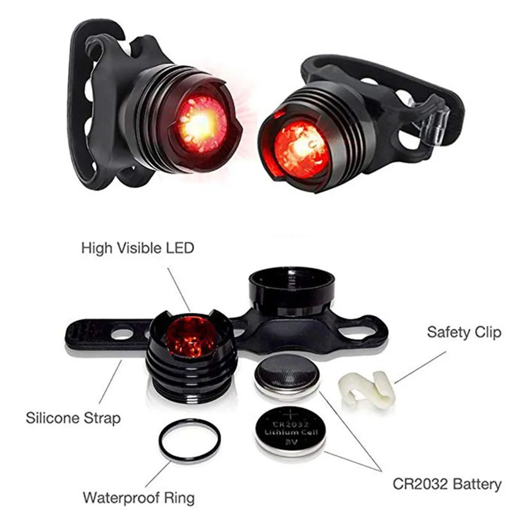 Luz Trasera LED Roja para Bicicleta – Impermeable con Correa - imagen 5