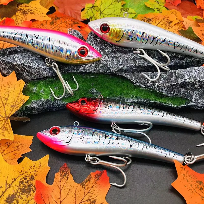 MAX-130 70g13cm Topwater lápiz de madera VIB cebo Wobbler Trolling carpa Lucio cebos de Pesca de fundición larga señuelo de Pesca de mar - imagen 4