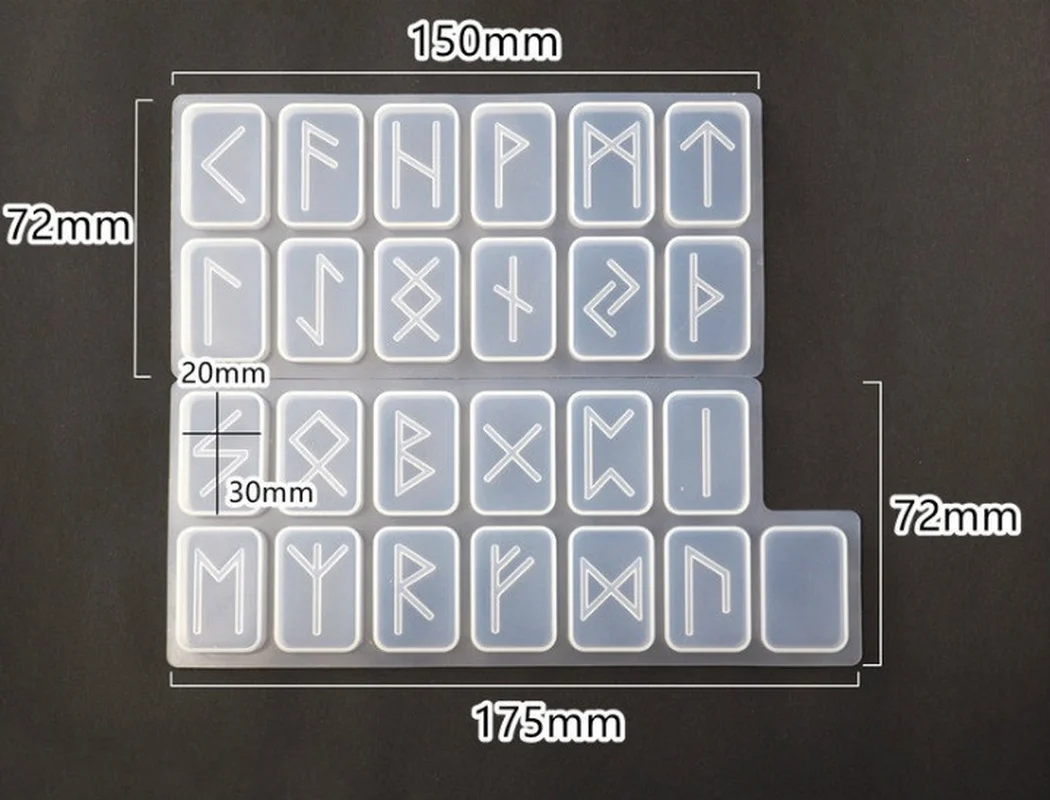 Moldes de resina para joyería: dos tipos de runas (solo moldes) - imagen 4
