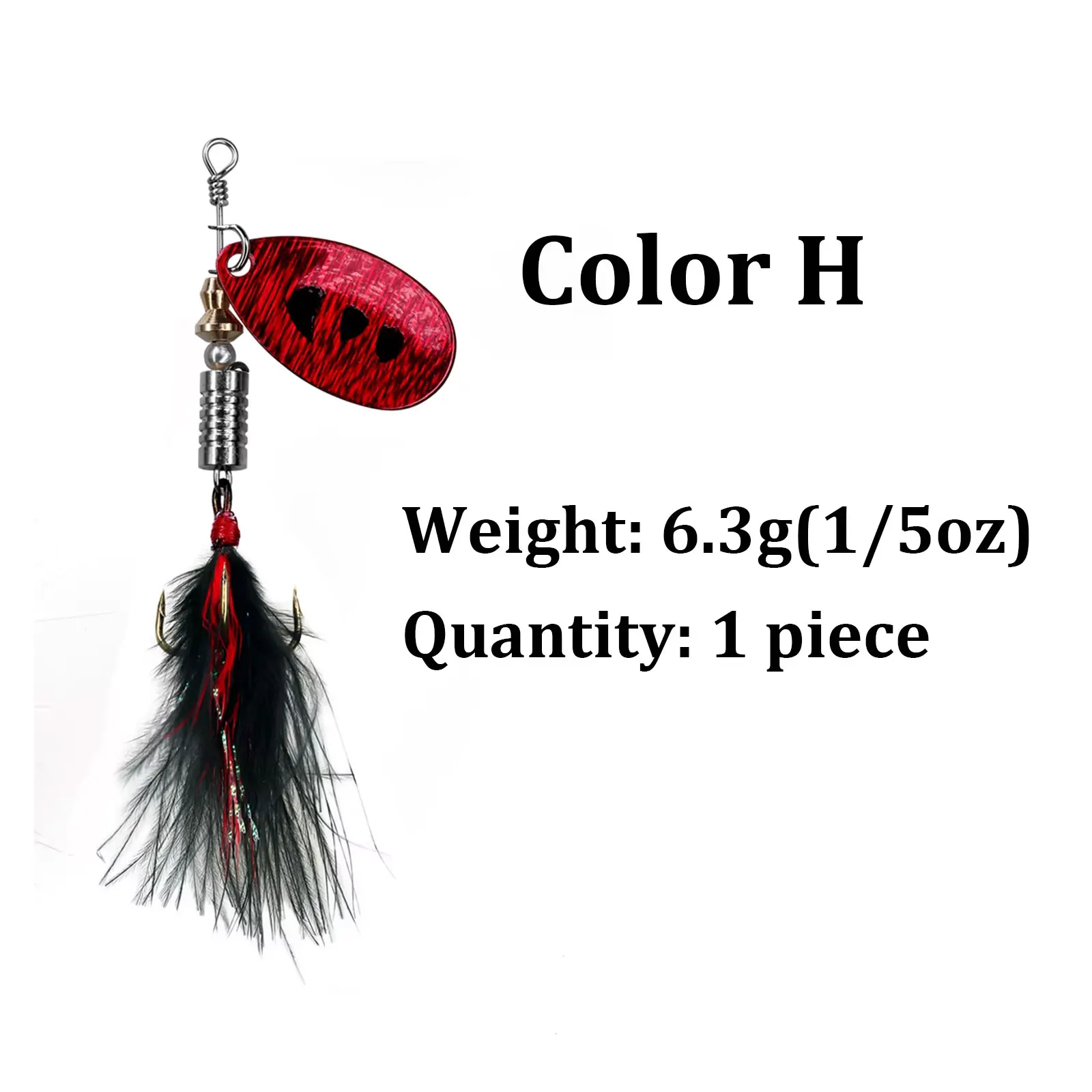 1pcs 6.3g Color H