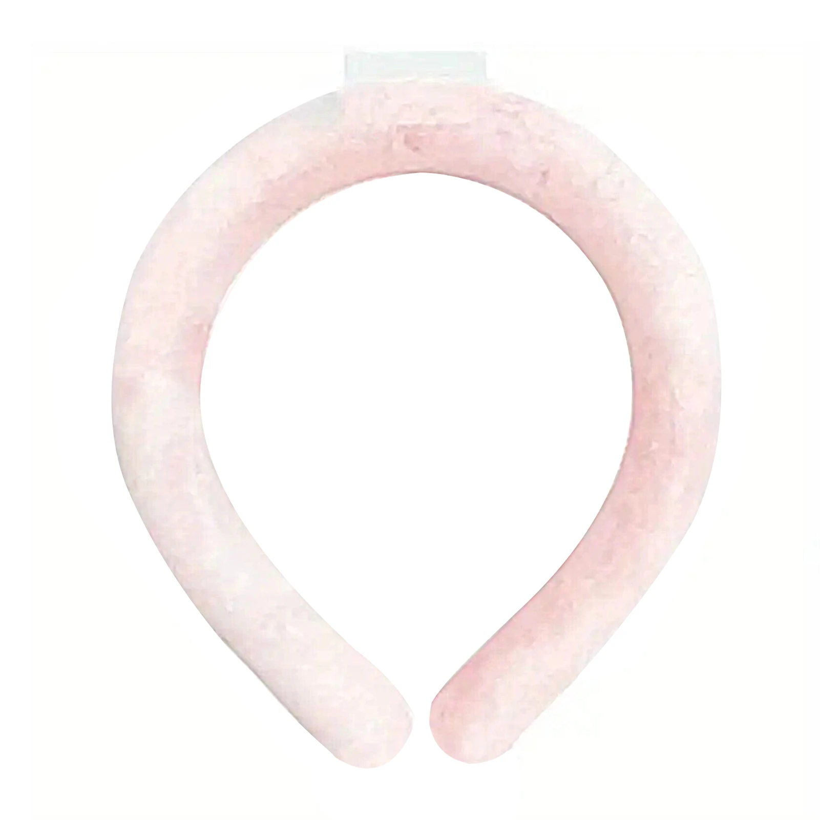 Una diadema de textura rosa suave diseñada para la comodidad y el estilo