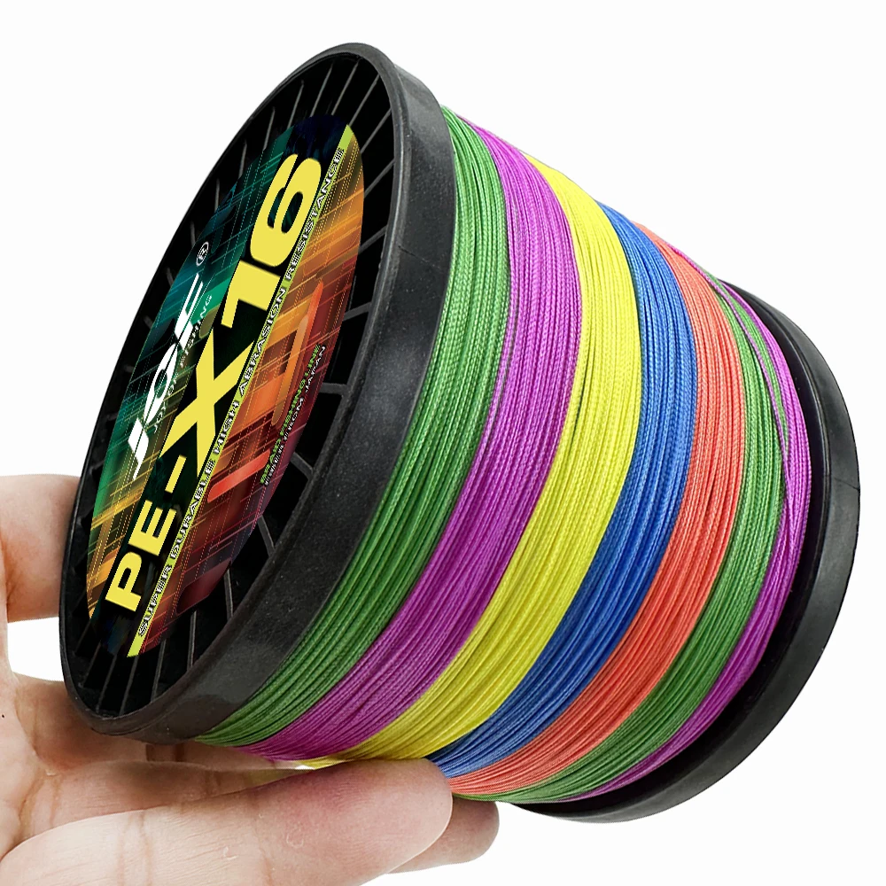 Hilos de pesca trenzados X4 X16, cuerda de pesca de agua salada, aparejos resistentes a la abrasión, multifilamento de 300M, 100M, súper línea de señuelo - imagen 5