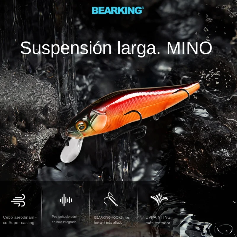 Bearking 11cm 14g SP buceo 1,5 m profesional Minnow Wobbler Señuelos de pesca calidad jerkbaits cebo Artificial aparejos Predator - imagen 2