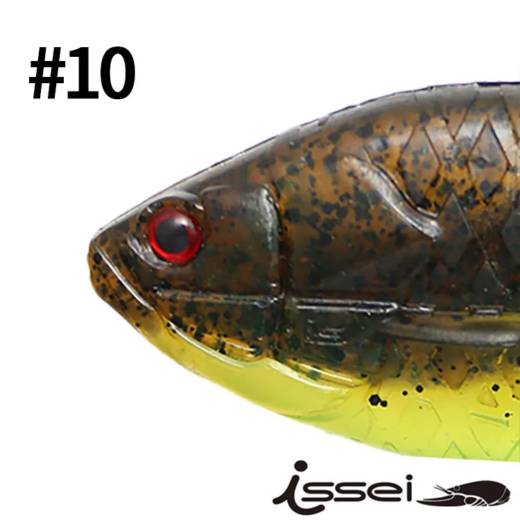 Cebo de natación japonés Issei Ichiro GIL FLAT JR Leaf, cebo subsuave de carretera de 3 pulgadas, perca de pescado mandarín, sección múltiple