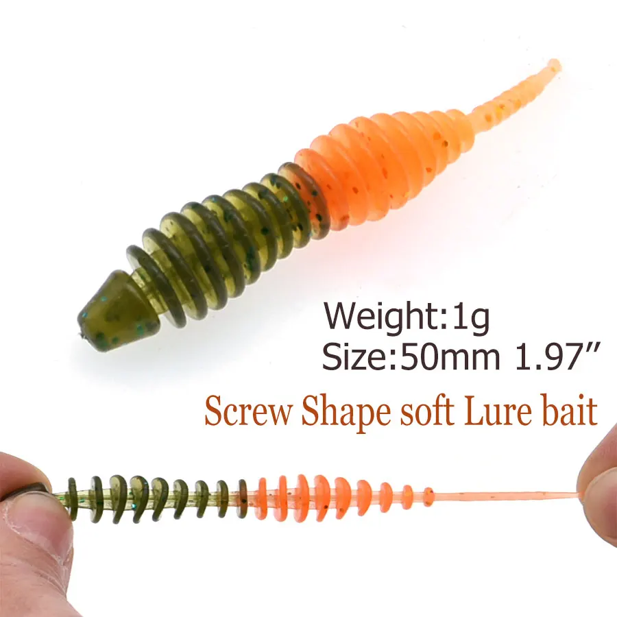 5mm 1g 2 cajas flotador señuelo suave cebo de gusano para accesorios de aparejos de pesca, pesca artificial isca gusano cebo suave para lubina, perca - imagen 3