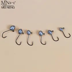 Jig Heads Huevo MNFT con anzuelo Mustad doble púa