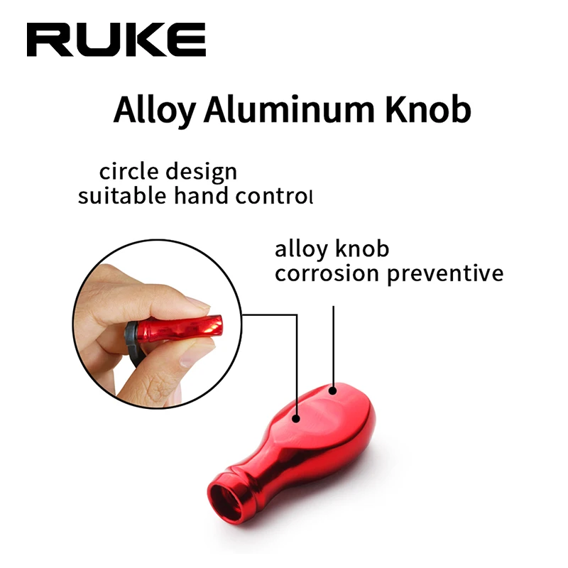 Ruke-mango de carrete de pesca de fibra de carbono para Da Abu Shima Allloy, orificio de perilla, 8x5/7x4mm de longitud, 105mm, accesorio basculante, nuevo - imagen 4