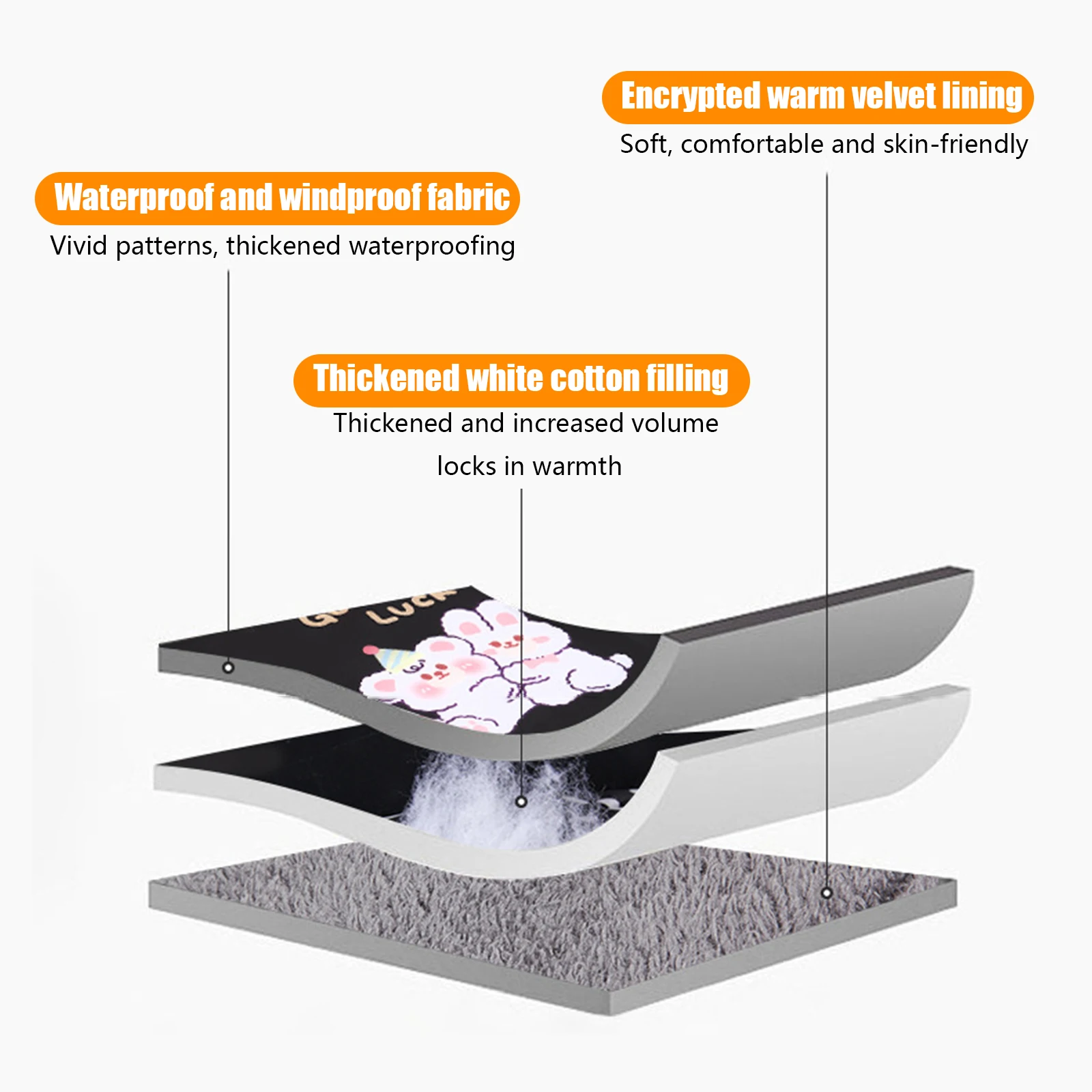 Guantes de invierno para manillar de motocicleta, manoplas cálidas para ciclismo al aire libre, bicicleta eléctrica, Scooter, guantes de felpa gruesos a prueba de viento - imagen 5