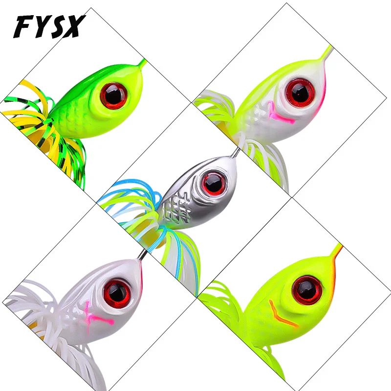 YULAOGE-señuelo de pesca VIB, cebo giratorio para lubina, Lucio, aparejo de cebo artificial Walleye, 17g/21g - imagen 5