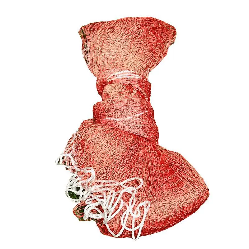 Lawaia Red de pesca multifilamento para llevar a mano Red de pescado trenzada resistente al aire libre con postes de bambú para río y estanque - imagen 4