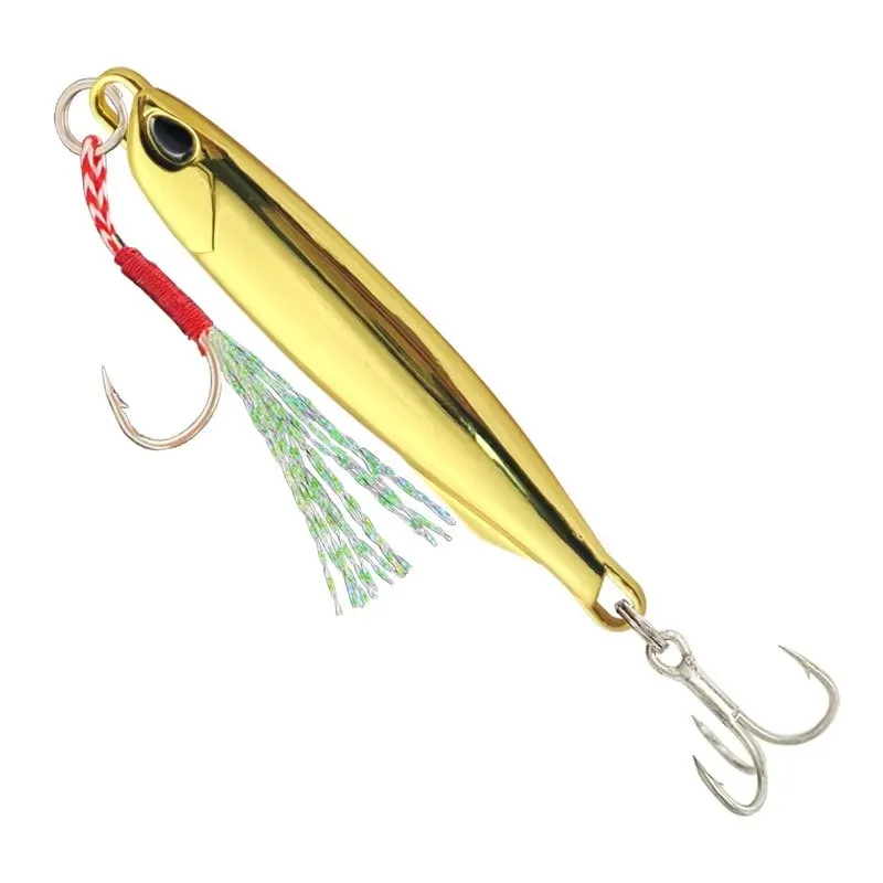 Señuelo de pesca Luya, cebo duro de aleación de Zinc, cebo largo para peces, 7g, 4,5 cm, herramienta de pesca Universal biomimética para agua dulce y de mar - imagen 3