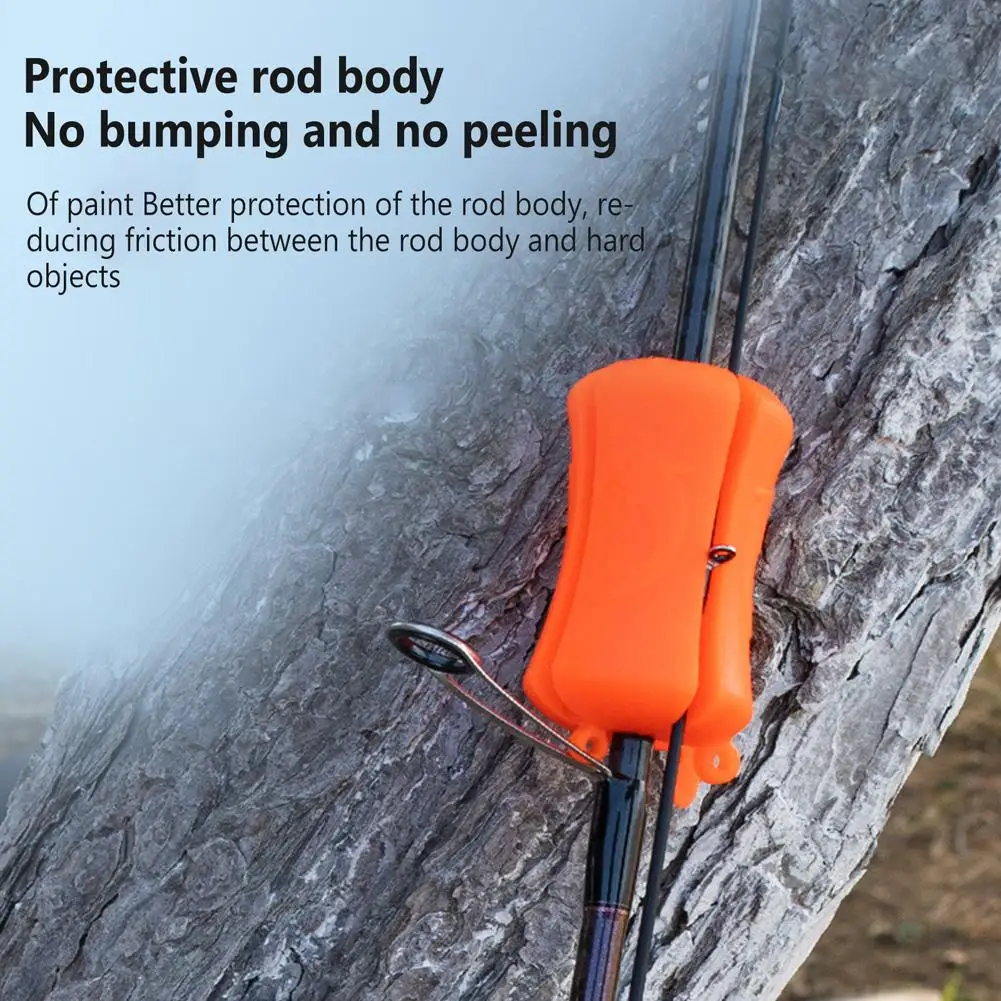 Caña de pescar de silicona portátil, equipo de envoltura, bola fija, sujetador de poste de pesca, Clip de encuadernación, 4 piezas - imagen 3