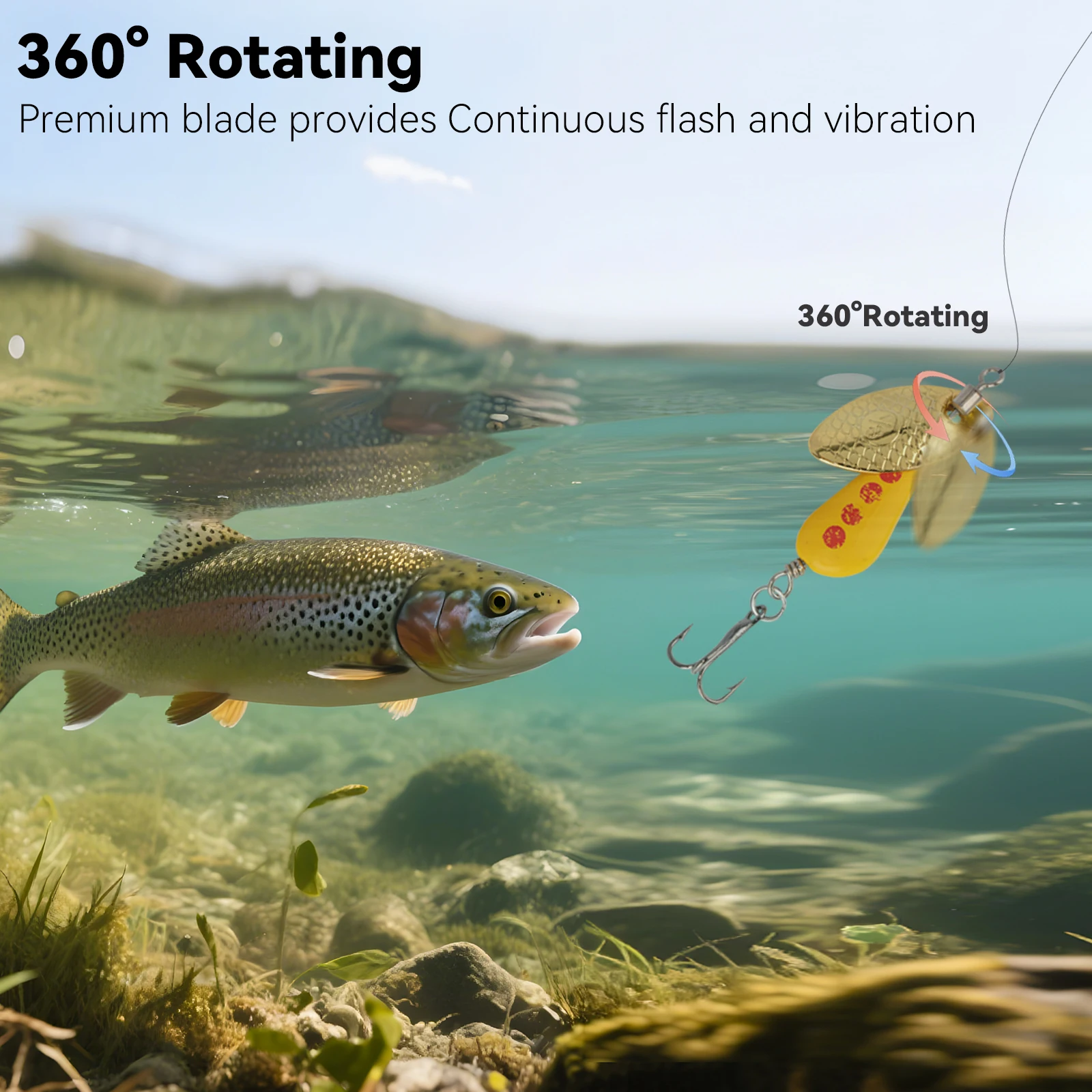 5 uds cuchara giratoria cebo de Metal señuelo de pesca 2,8g 4,7g 6,7g lentejuelas cuchara de tiro largo cebos para lubina trucha perca Lucio pesca - imagen 3