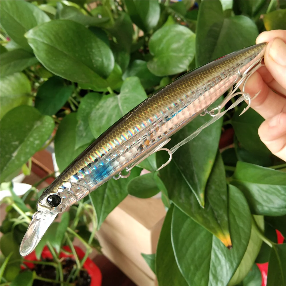 TSURINOYA 3 uds juego de agua salada hundimiento Minnow SCOUT 130mm 24g señuelo de pesca de potencia fundición larga Shore Bass Flounder cebos grandes - imagen 3