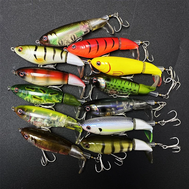 Señuelo de pesca de Tractor de superficie de agua, cebo de lápiz giratorio flotante de tiro largo, cebo duro Artificial para agua de mar y agua dulce, 90mm, 14,2g - imagen 5