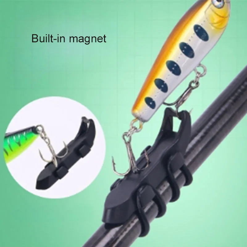 Soporte magnético para anzuelo de pesca, gancho para caña de pescar, herramientas de cebo, anzuelos de plantilla de señuelo fijo, pieza fijadora de señuelo, 5 uds. - imagen 4