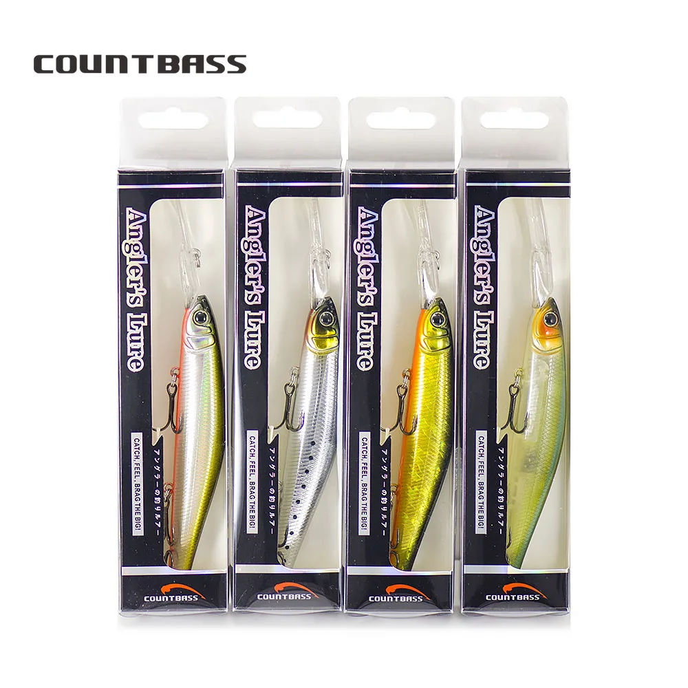 COUNTBASS Wobbler flotante lento 115 mm 4-1/2" 20 g 3/4 oz. Buceo 4m 13ft Minnow Jerk Your Baits Señuelos de pesca - imagen 4